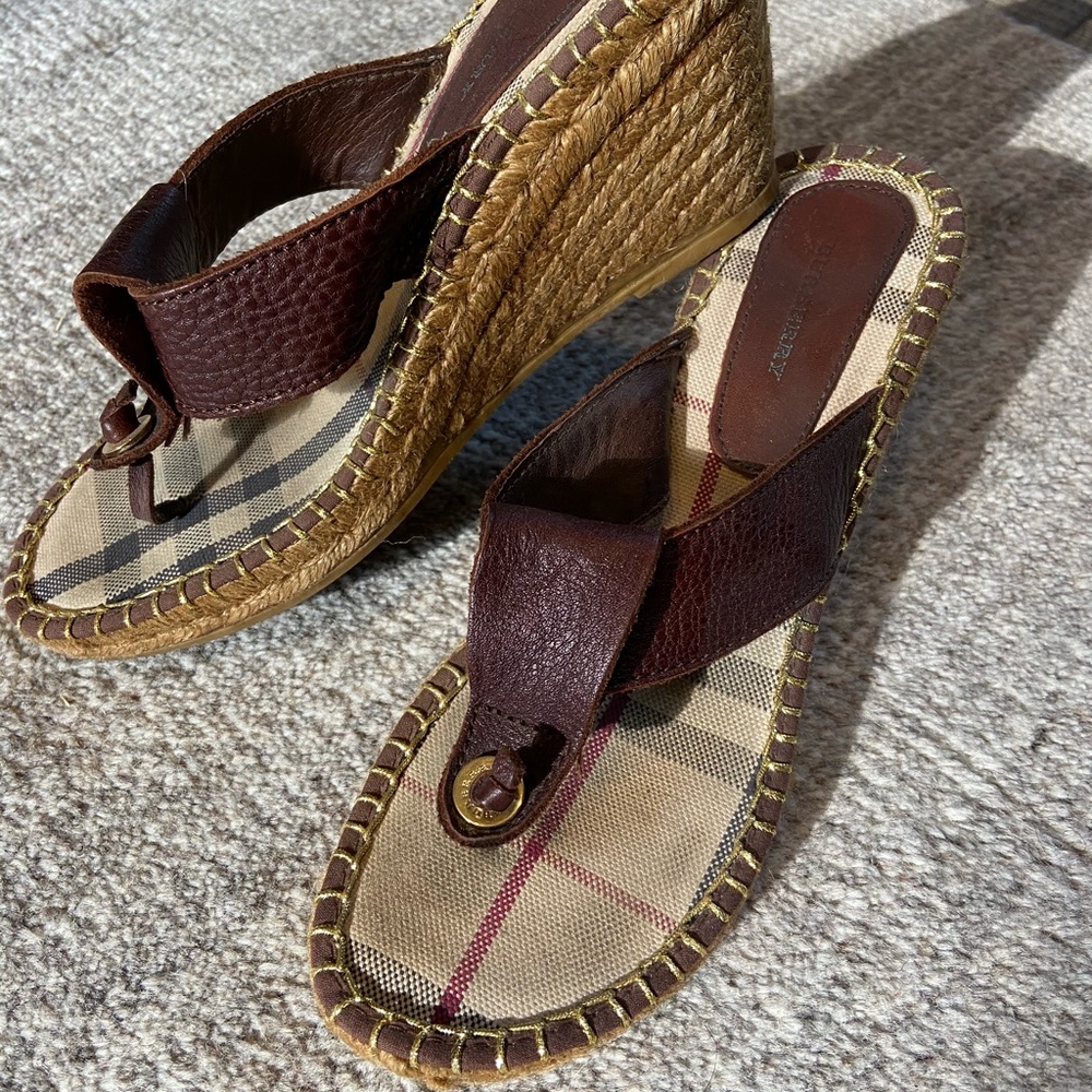 Burberry wedge sandals
